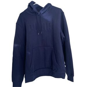 Puma Sweatshirt Men's L Navy Long Sleeve Hooded NWT